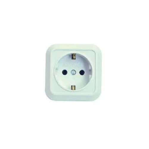 Розетка 1-м ОП 16А IP20 квадрат. с заземл. бел. Makel 45108 Розетка 1-м ОП 16А IP20 квадрат. с заземл. бел. Makel 45108